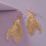 Golden Goldfish Shape Earrings